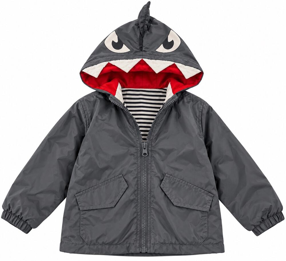 SHEIN Toddler Navy Blue Utility Jacket 2T | Soft Lined Hooded Fall Coat